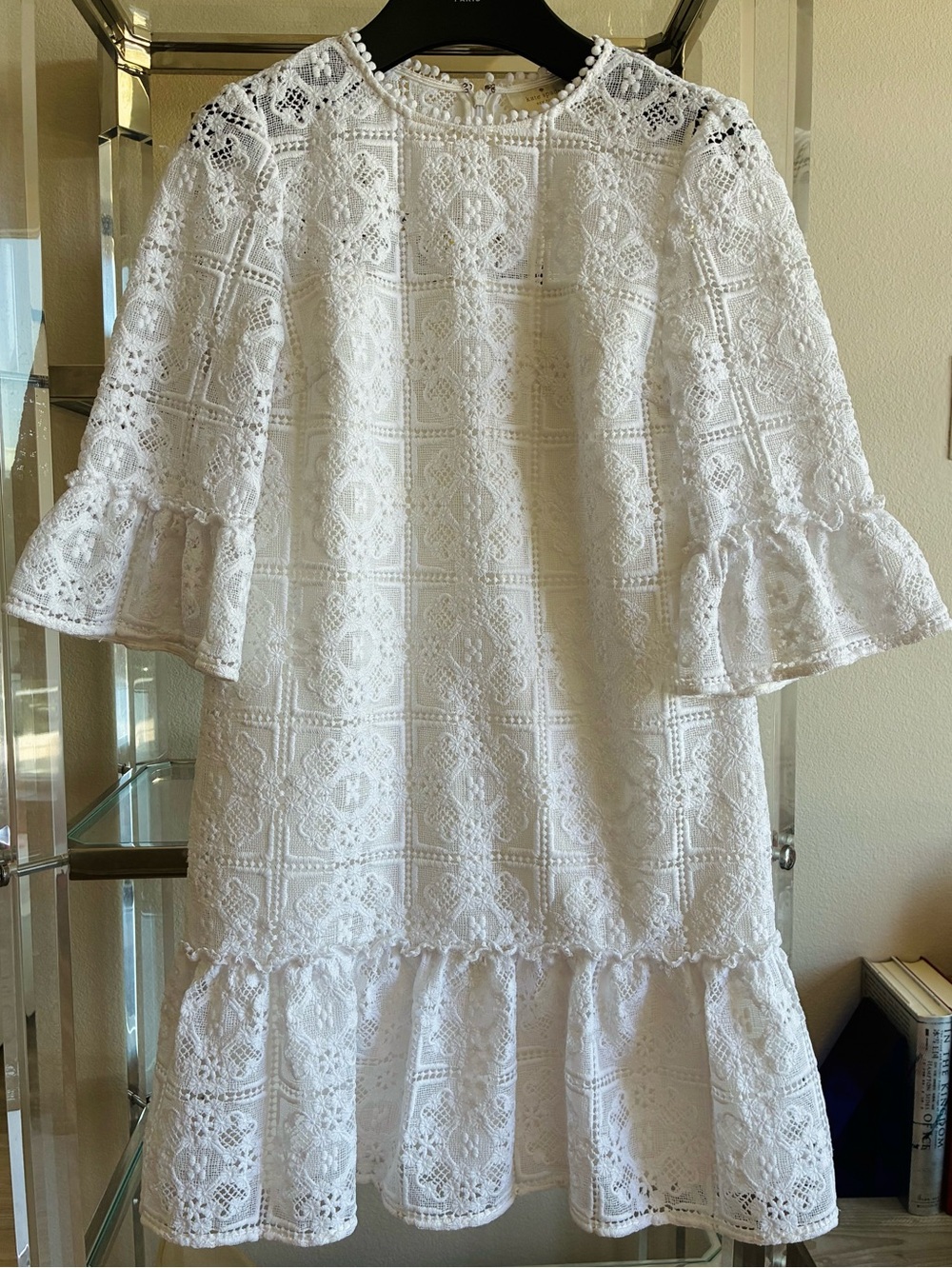 Kate Spade 0 “Look for the Silver Lining” White Lace Dress
